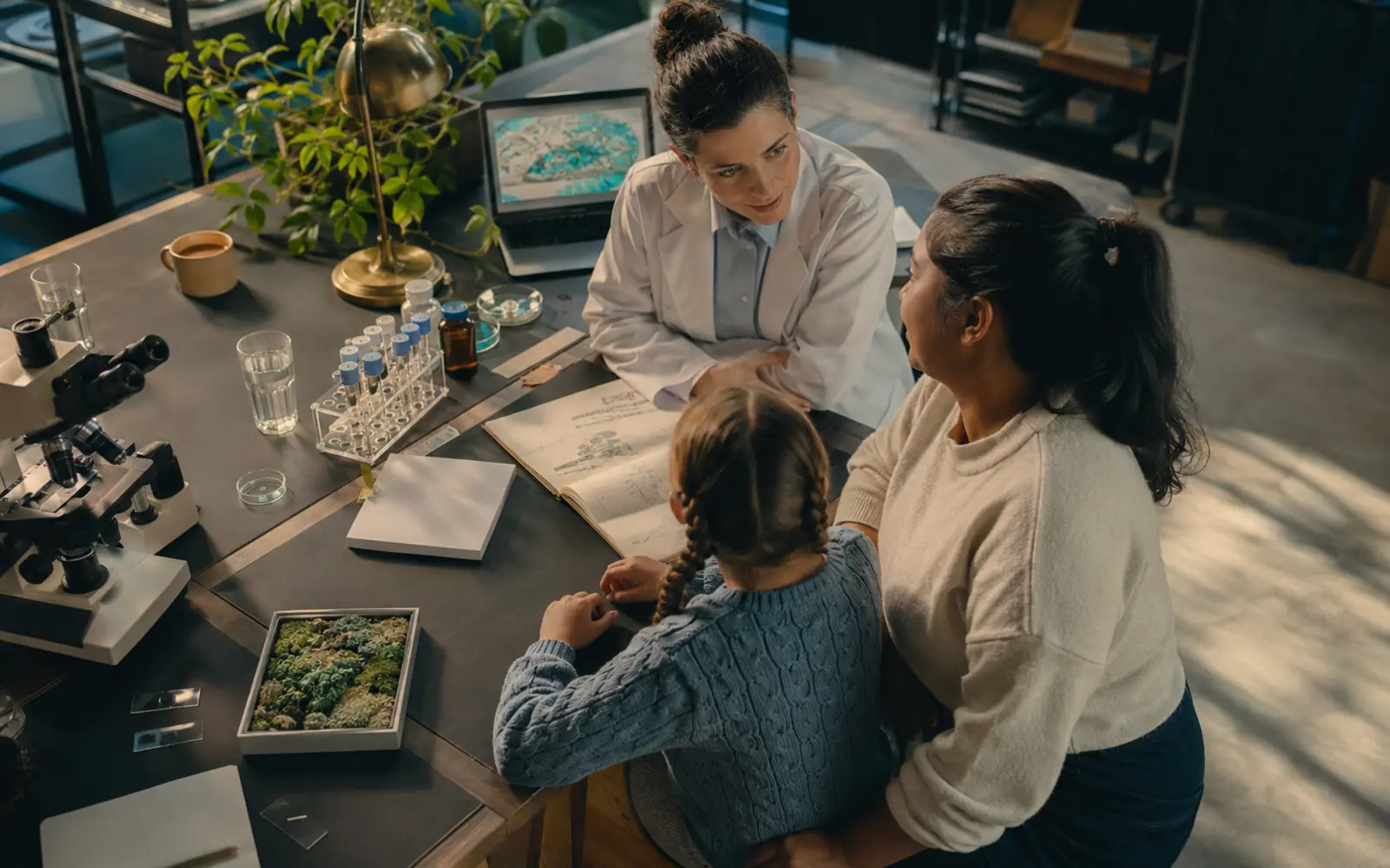 A credible research bench connecting molecular detail with a real human story.