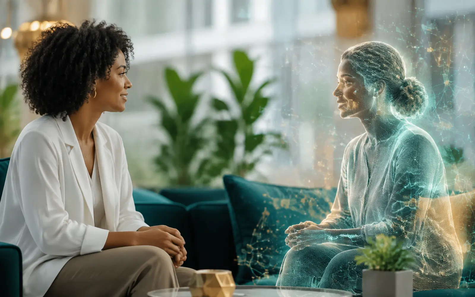 Original editorial artwork for Human First Ai in practice