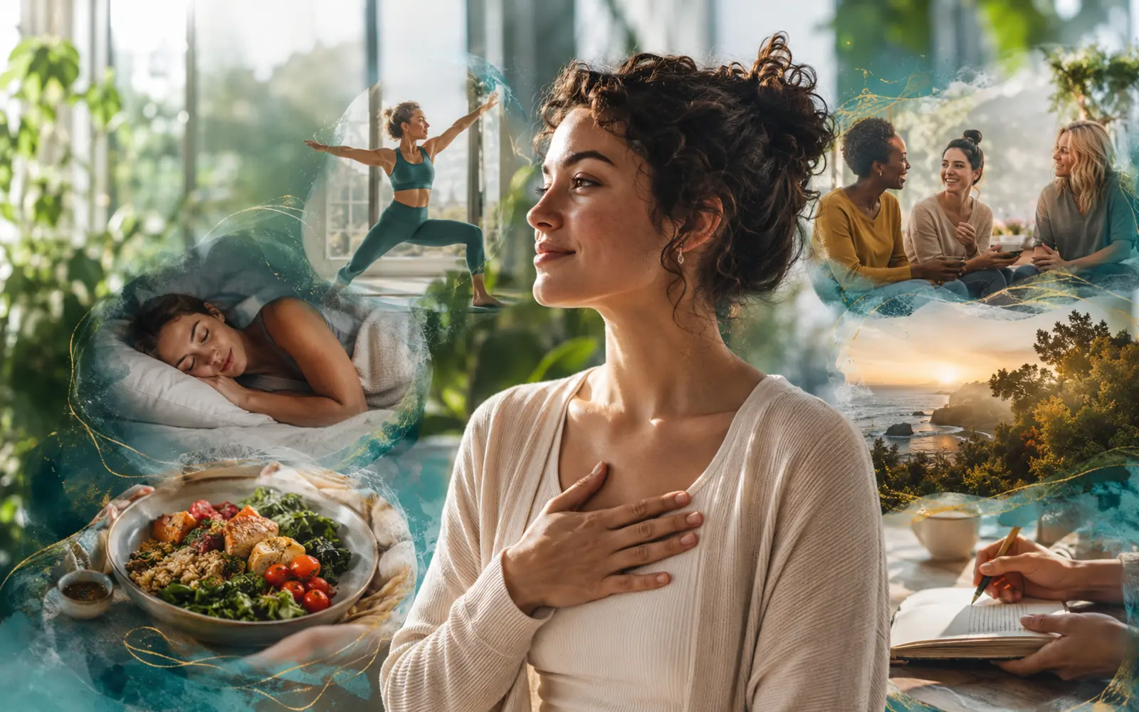 Original editorial artwork for Whole Human Health in practice