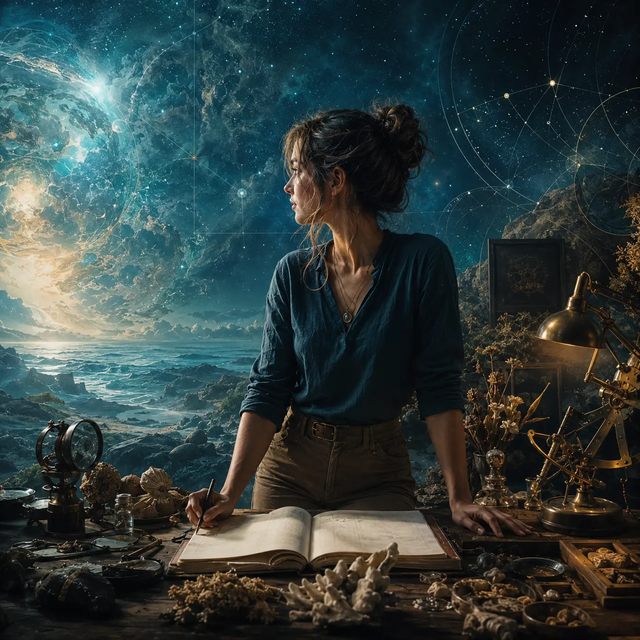 Original editorial artwork accompanying the Precision Consciousness quotation